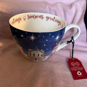 Portobello by Design Christmas Seasons Greetings & Houses- Bone China Coffee Mug
